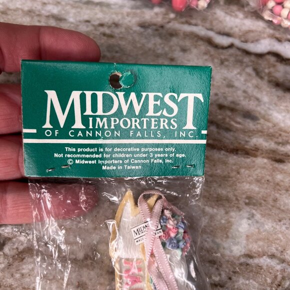 Vintage NOS Wooden Egg & Bead Garland 48" Long   Hanging Bunny Easter Spring - Picture 5 of 11